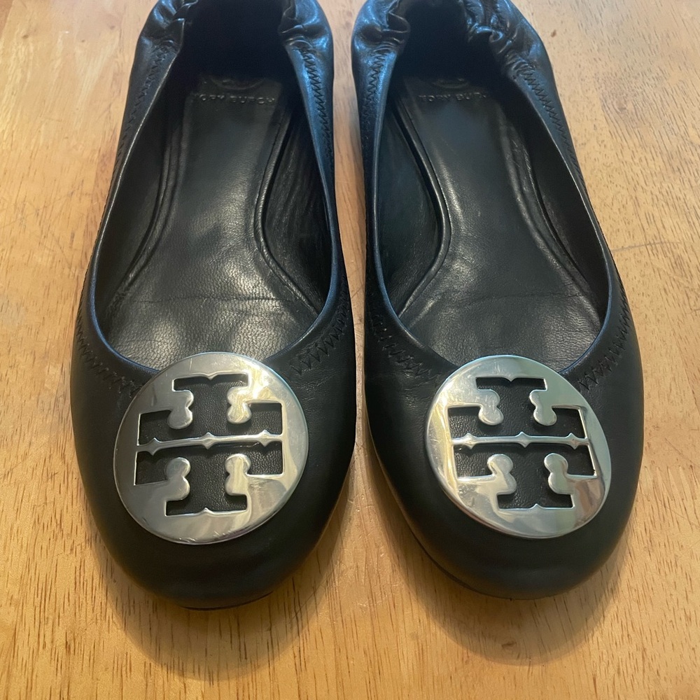 Tory Burch Black Ballet Flats